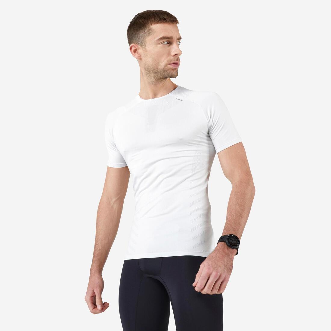 Men Running Breathable T-Shirt, White, , large image number 0