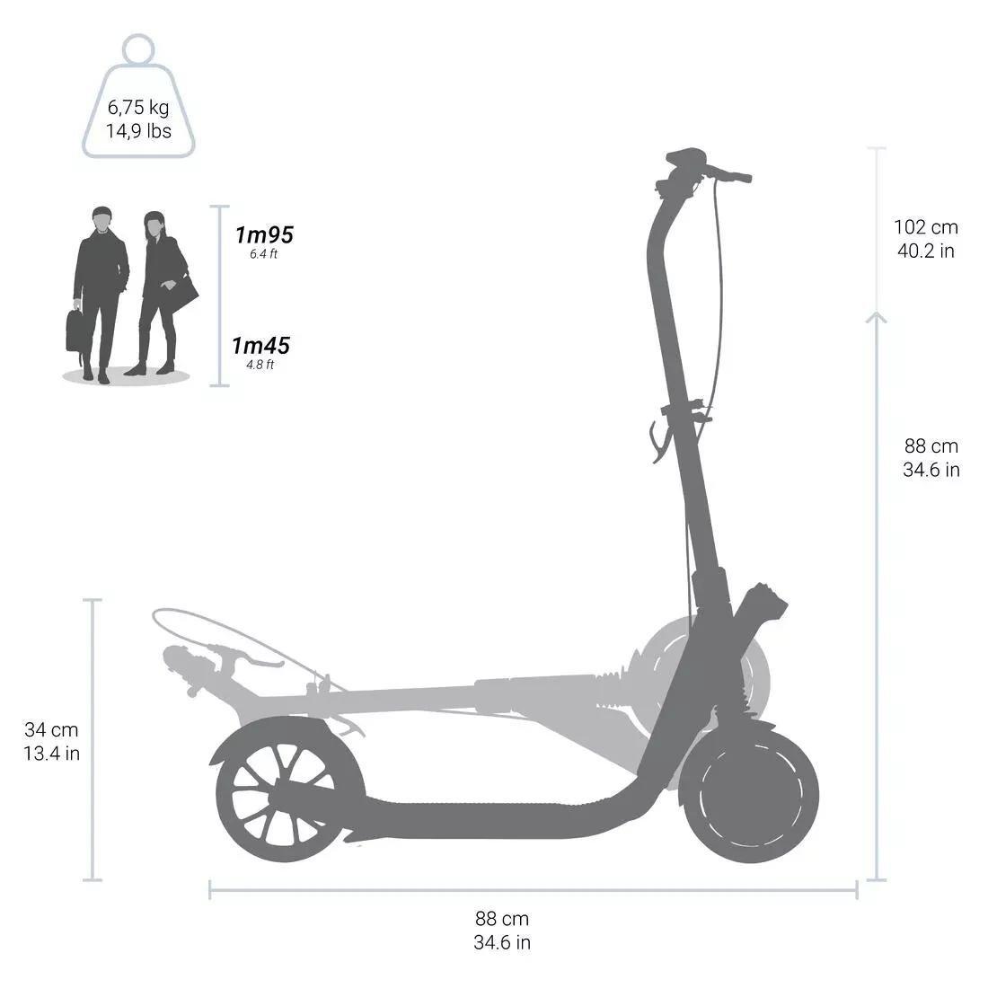 OXELO - Adult Scooter Commute - C900, Grey