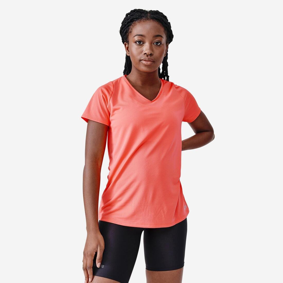 Womens Short-Sleeved Breathable Running T-Shirt - Dry, Navy, No Color, large image number 2