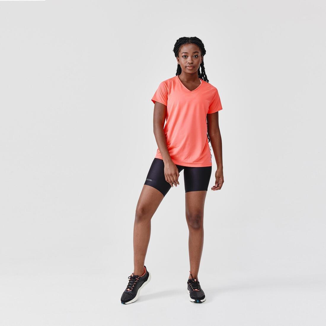 Women Short-Sleeved Breathable Running T-Shirt - Dry, Coral Pink, , large image number 11