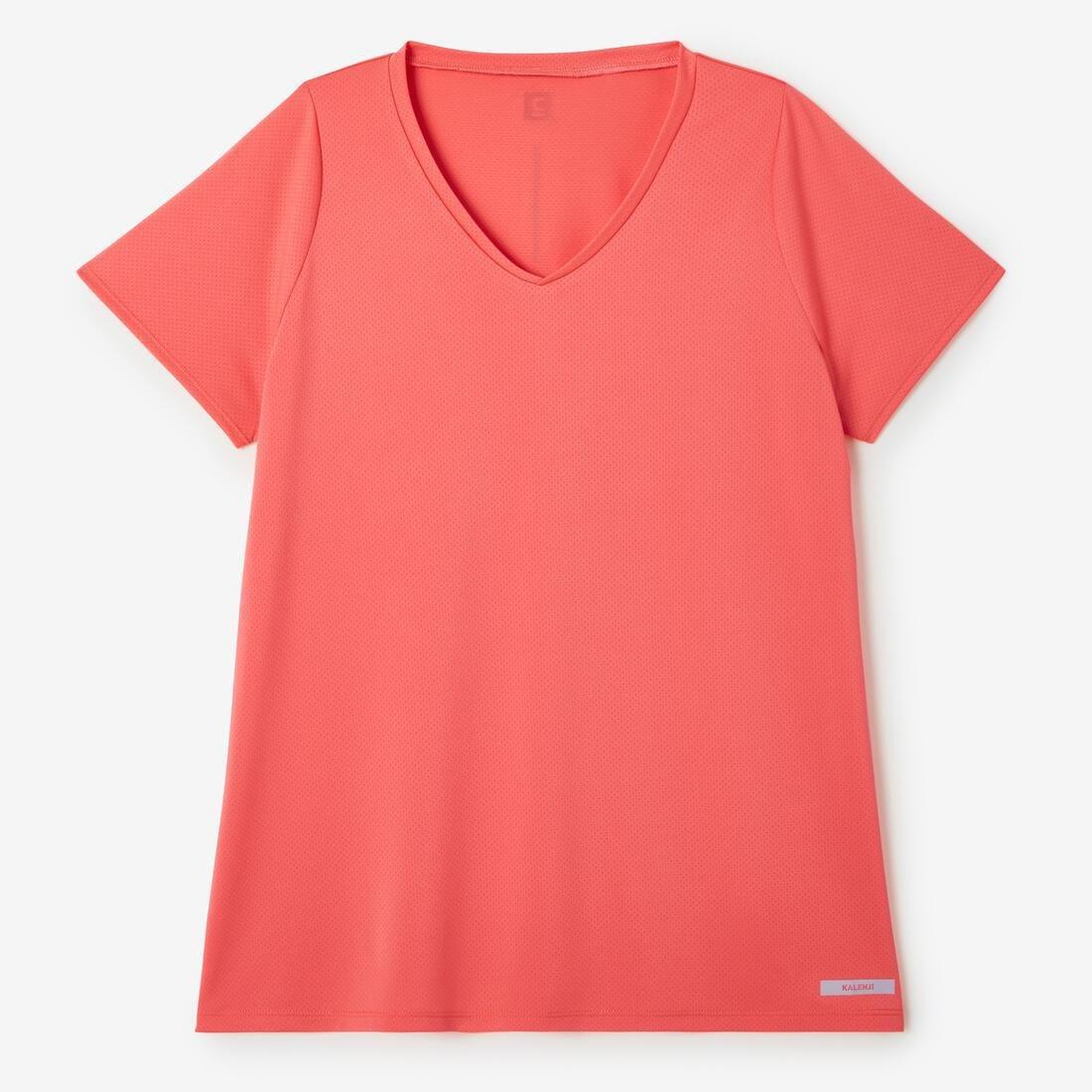 Women Short-Sleeved Breathable Running T-Shirt - Dry, Coral Pink, , large image number 12