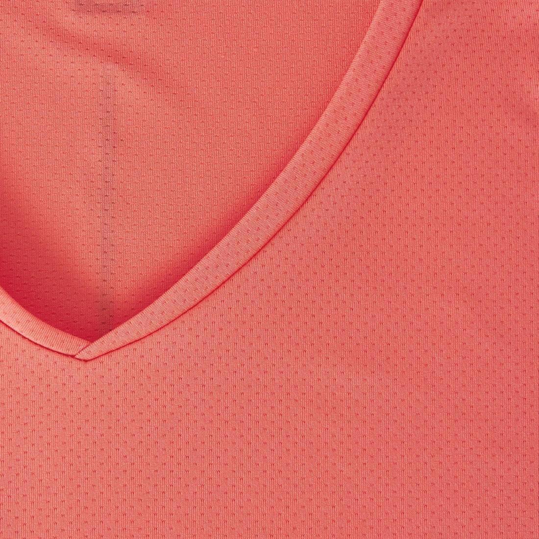 Women Short-Sleeved Breathable Running T-Shirt - Dry, Coral Pink, , large image number 13