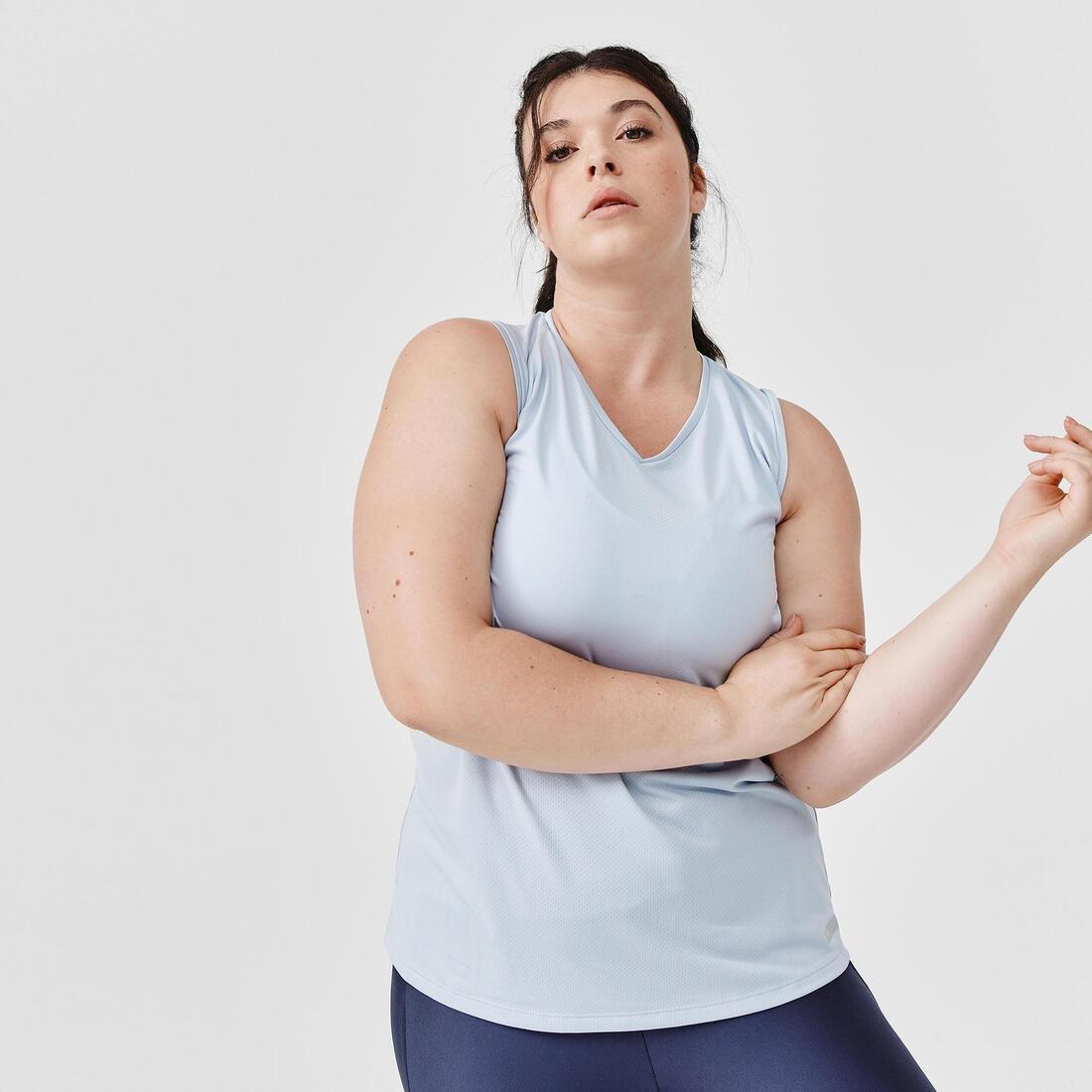 Womens Breathable Running Tank Top - Dry, Blue, No Color, large image number 0