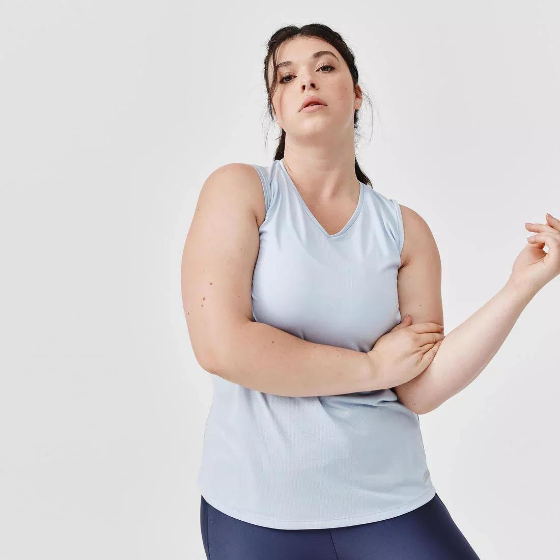 Womens Breathable Running Tank Top - Dry, Blue, No Color, large image number 1