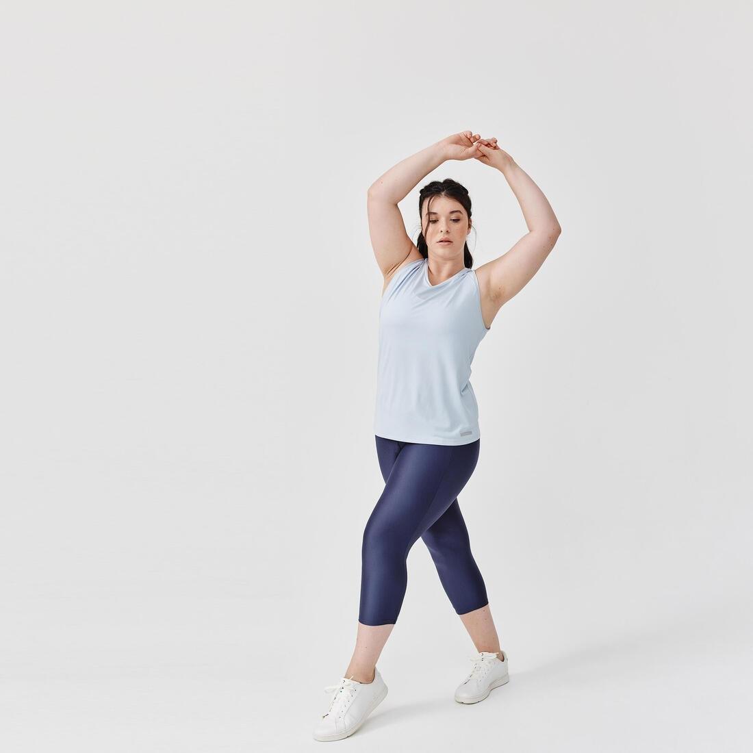 Womens Breathable Running Tank Top - Dry, Blue, No Color, large image number 13