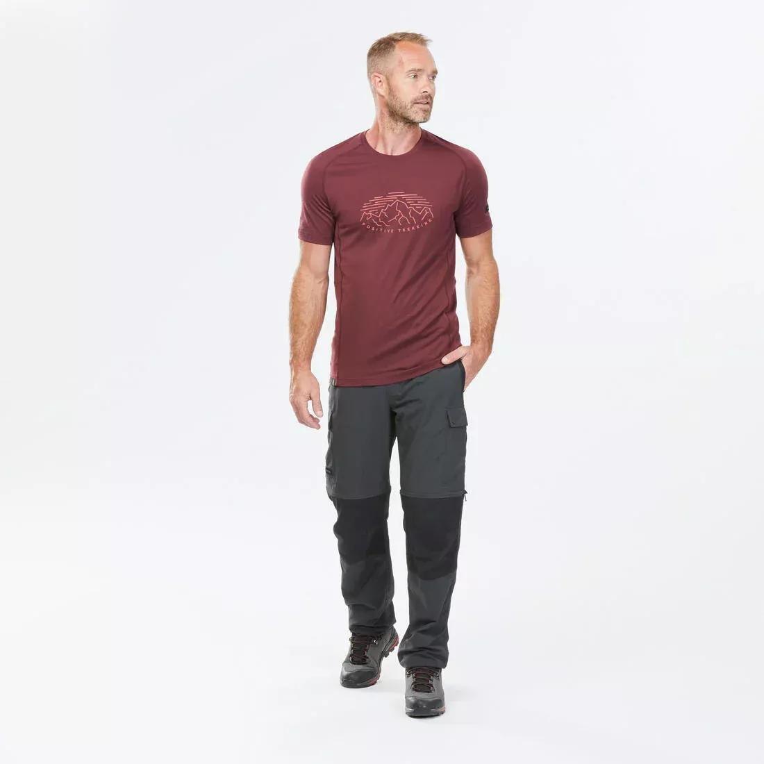 Mens Modular And Durable Mountain Trekking Trousers - Mt100, Grey, , large image number 2