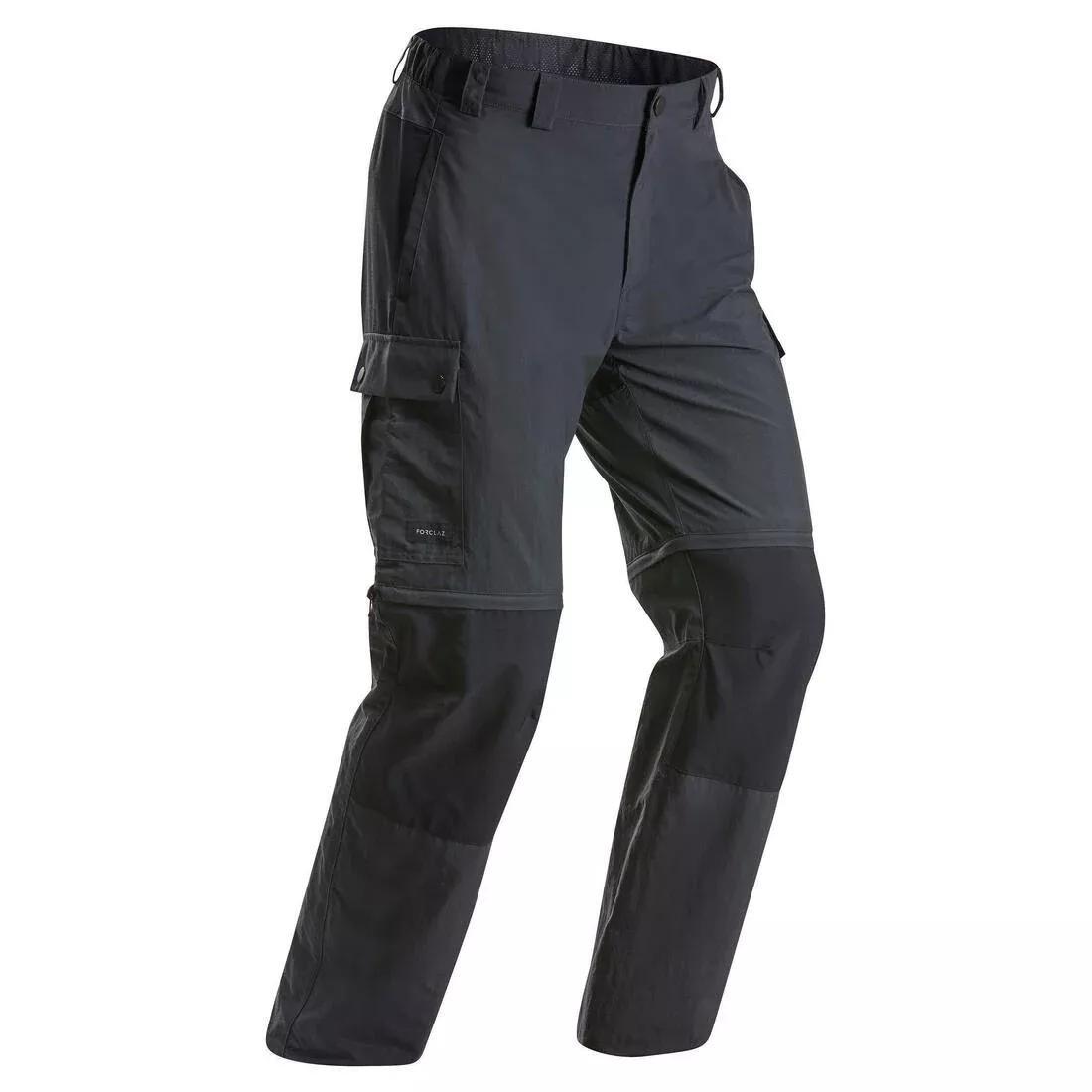 FORCLAZ - Mens Modular And Durable Mountain Trekking Trousers - Mt100, Grey