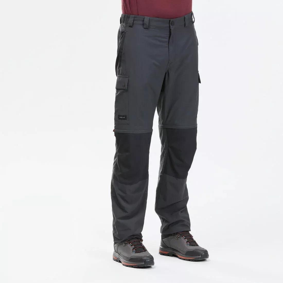 FORCLAZ - Mens Modular And Durable Mountain Trekking Trousers - Mt100, Grey