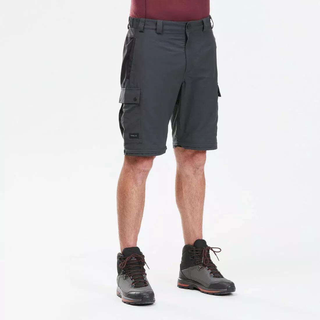 Mens Modular And Durable Mountain Trekking Trousers - Mt100, Grey, No Color, large image number 12