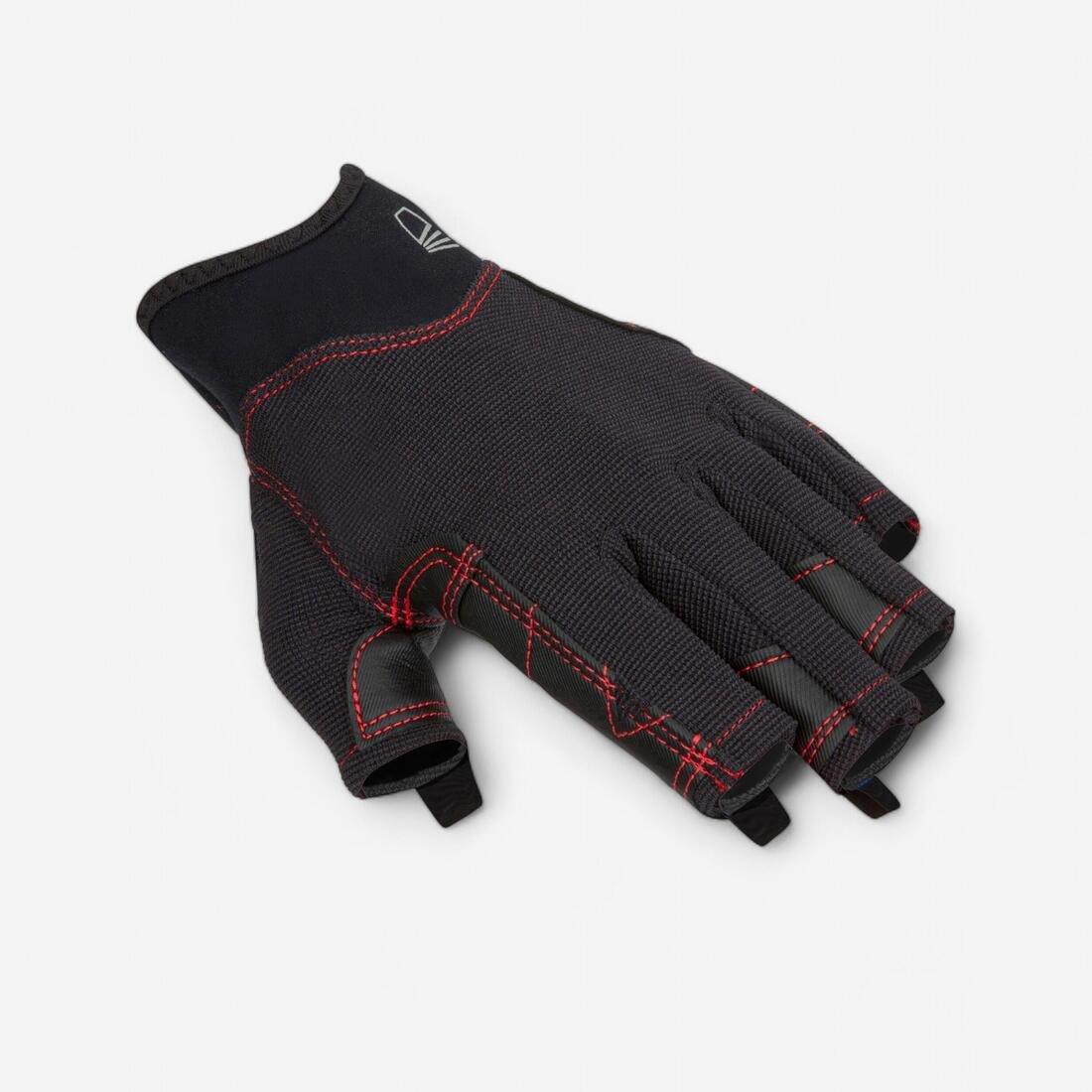 Adult Fingerless Gloves - 500, Black, No Color, medium