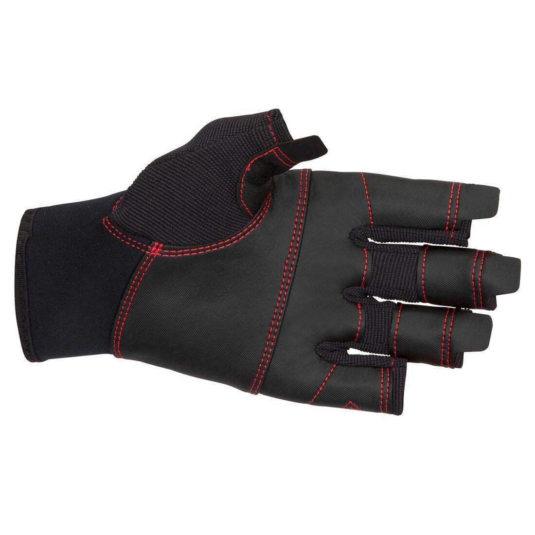 Adult Fingerless Gloves - 500, Black, No Color, medium