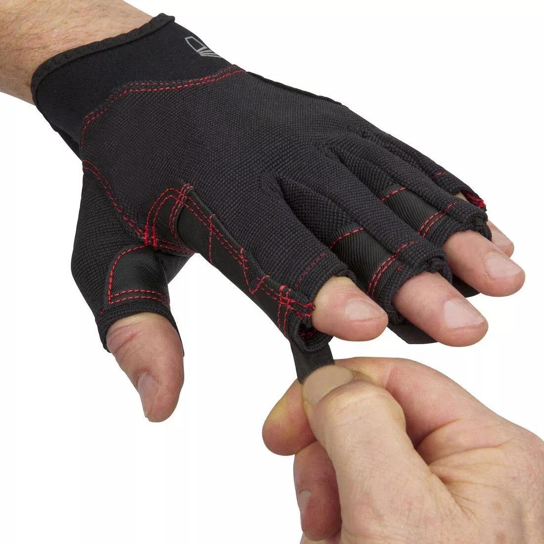Adult Fingerless Gloves - 500, Black, No Color, large image number 5