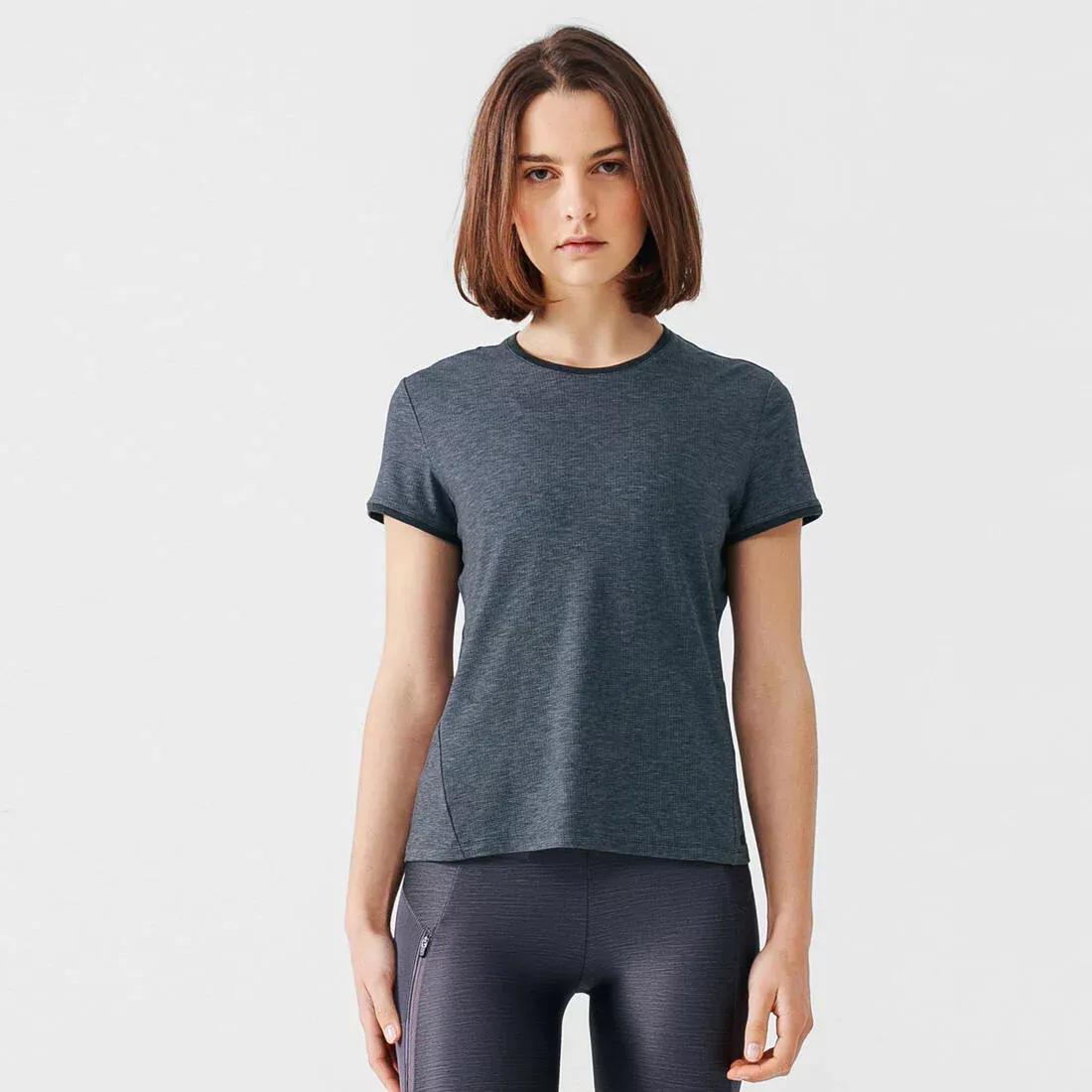 Women Soft And Breathable Running T-Shirt, Taupe Pink, No Color, large image number 1