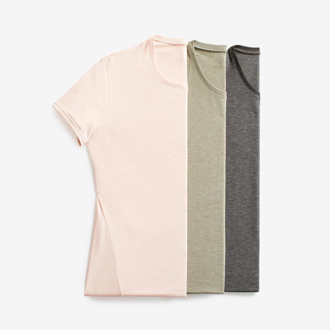Women Soft And Breathable Running T-Shirt, Taupe Pink, No Color, large image number 2