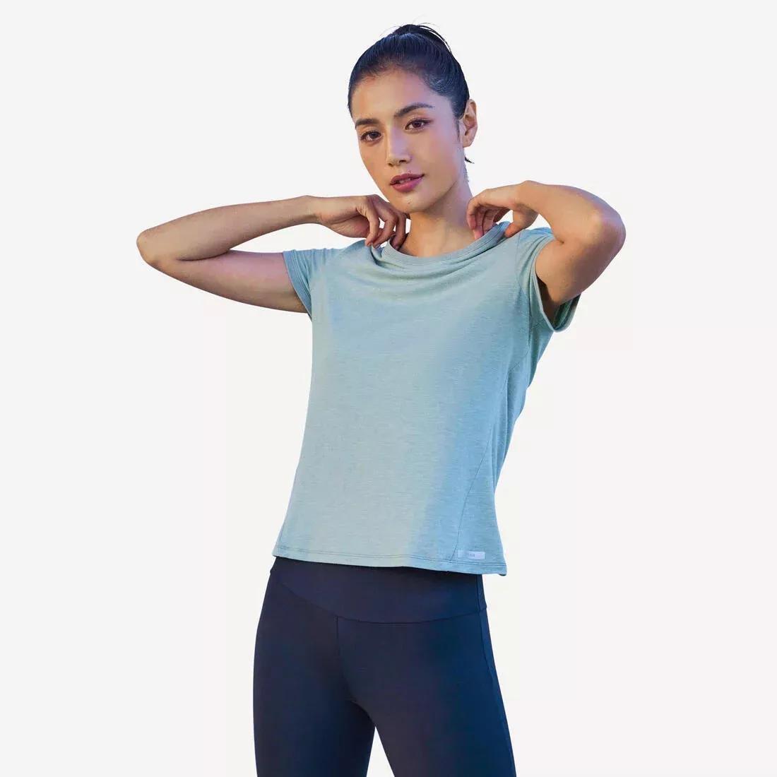 Soft And Breathable Women Running T-Shirt, Green, No Color, large image number 0