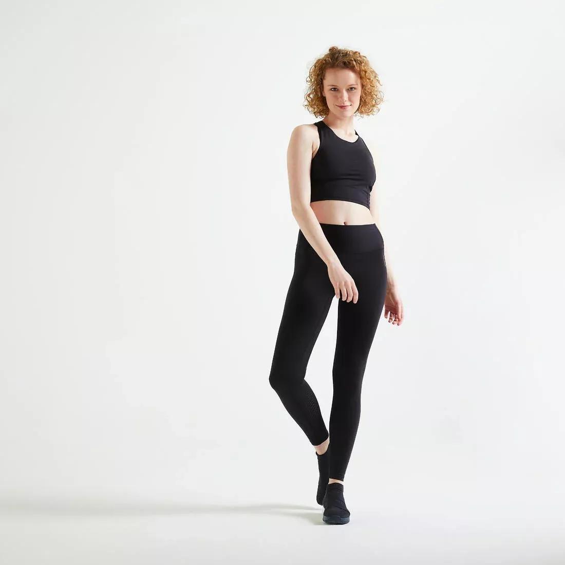 Women Medium Support Crop Top, Blue, No Color, large image number 7