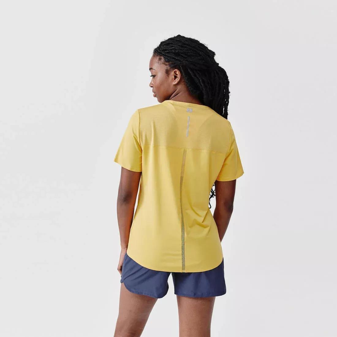 Women Breathable Running T-Shirt - Dry+ Breath, Yellow, , large image number 2