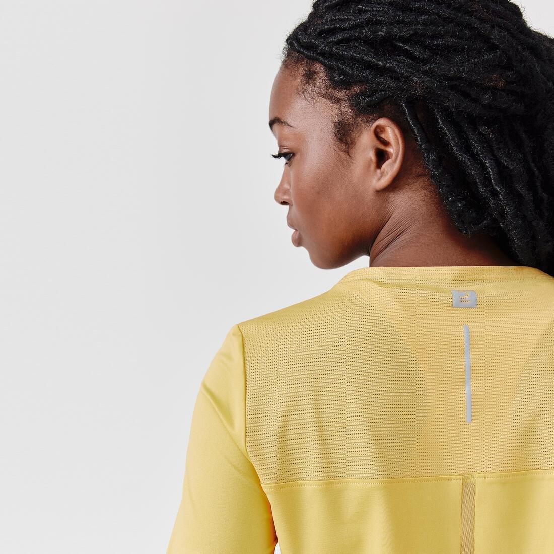 Women Breathable Running T-Shirt - Dry+ Breath, Yellow, , large image number 3