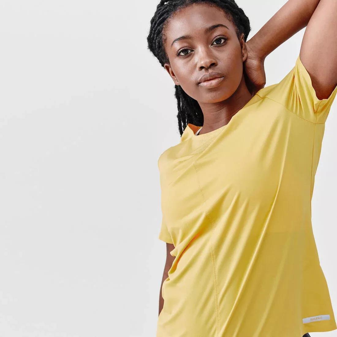Women Breathable Running T-Shirt - Dry+ Breath, Yellow, , large image number 4