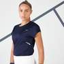 ARTENGO - Women Dry Crew Neck Soft Tennis T-Shirt Dry 500, Blue