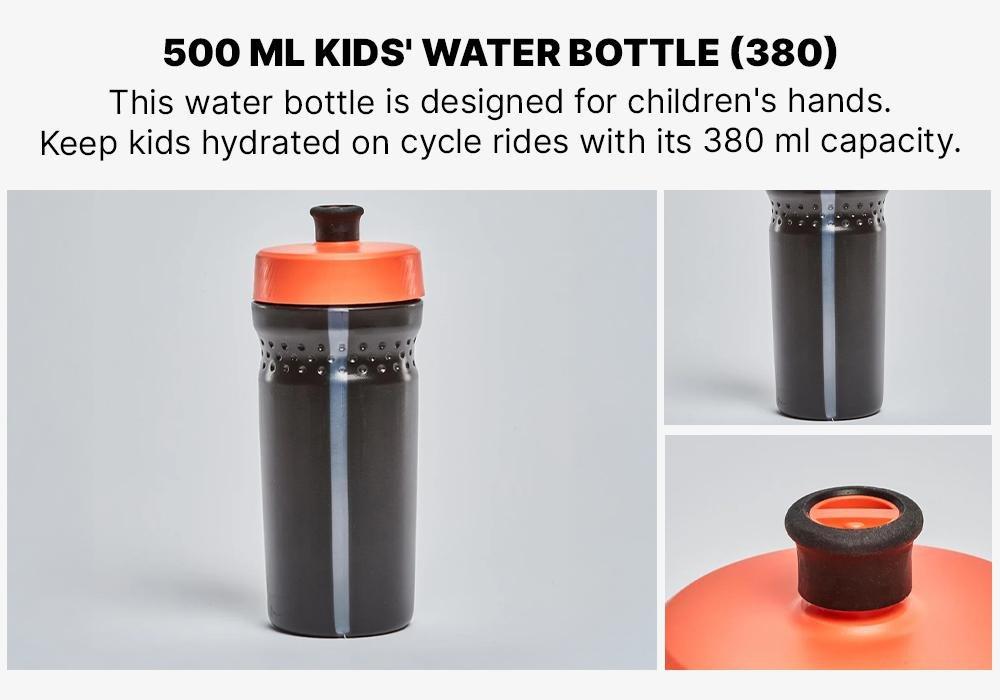 Kids 380 Ml Water Bottle, Black, No Color, medium