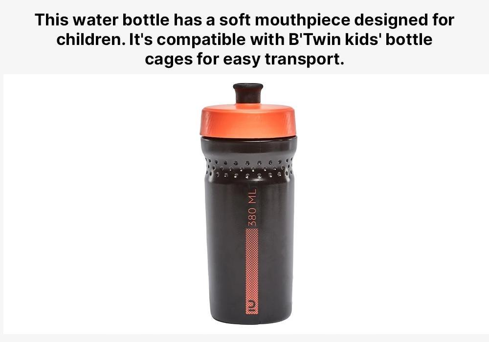 Kids 380 Ml Water Bottle, Black, No Color, large image number 18