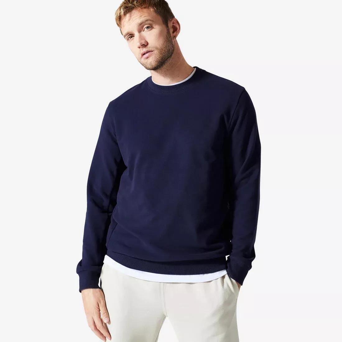 Men Fitness Sweatshirt - 100, Blue, No Color, medium