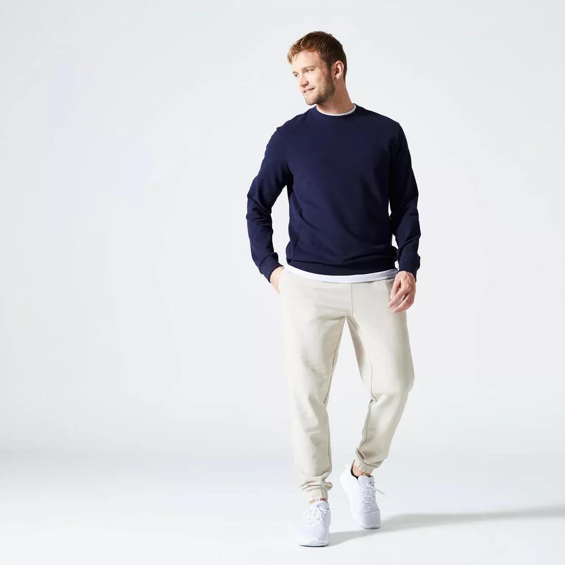 Men Fitness Sweatshirt 100, Blue, , large image number 1