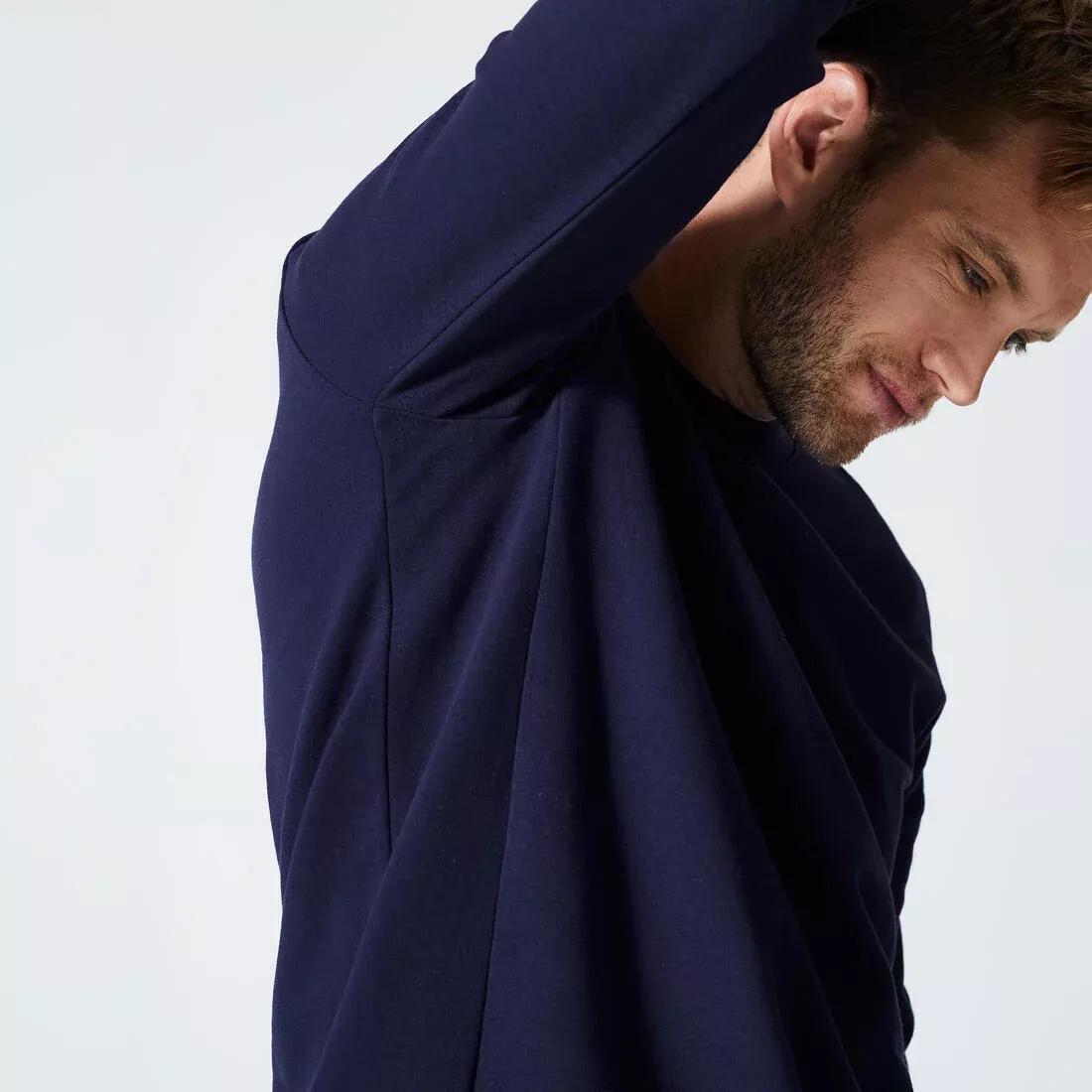 Men Fitness Sweatshirt 100, Blue, , large image number 2