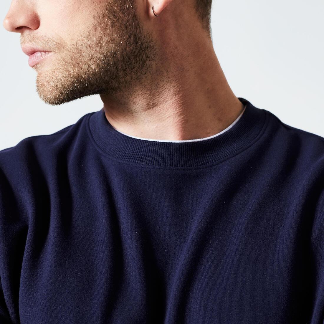 Men Fitness Sweatshirt 100, Blue, , large image number 4