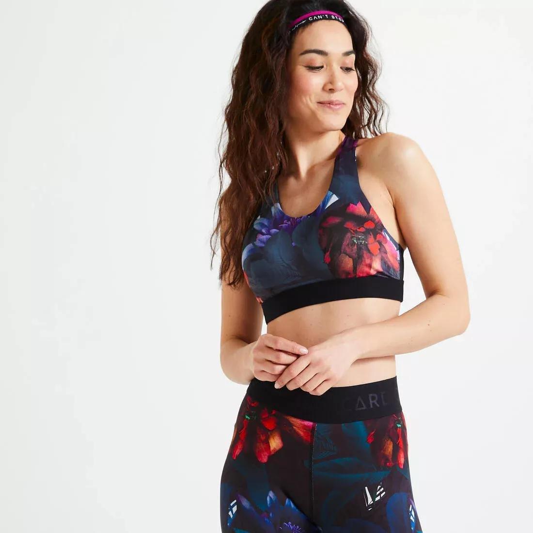 Medium Support Fitness Bra - 500, Multicolour, No Color, large image number 0