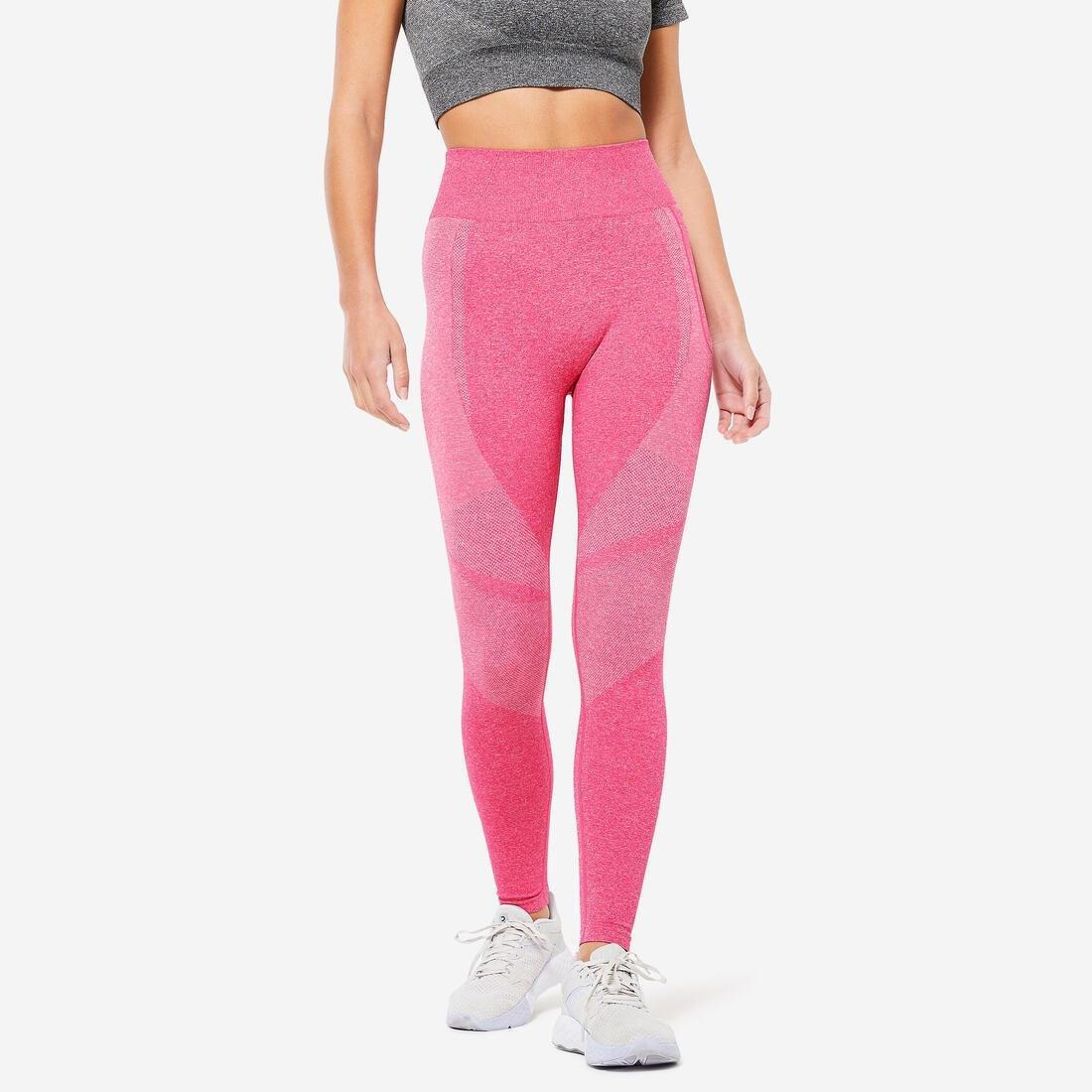 women High-Waisted Seamless Fitness Leggings With Phone Pocket, grey, No Color, large image number 3