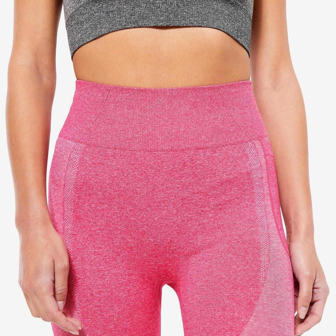 women High-Waisted Seamless Fitness Leggings With Phone Pocket, grey, No Color, large image number 5