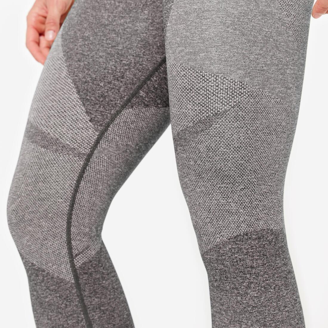 women High-Waisted Seamless Fitness Leggings With Phone Pocket, grey, , large image number 9