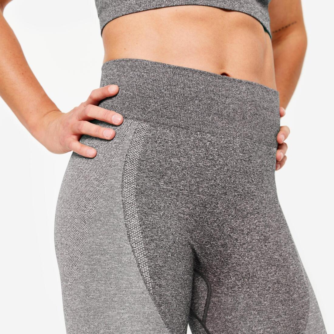 women High-Waisted Seamless Fitness Leggings With Phone Pocket, grey, , large image number 13
