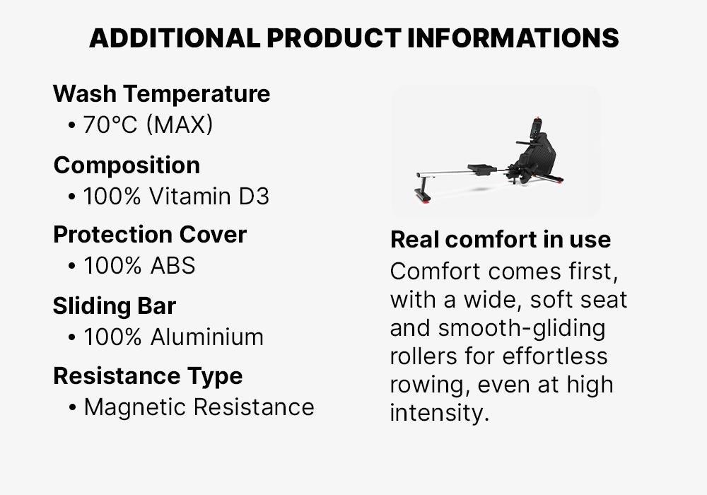 Self-Powered Rowing Machine - 500B, Black, No Color, medium