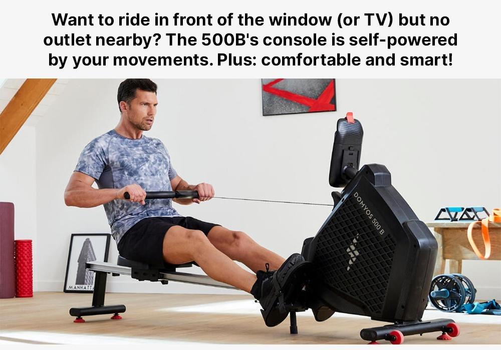 Self-Powered Rowing Machine - 500B, Black, No Color, medium