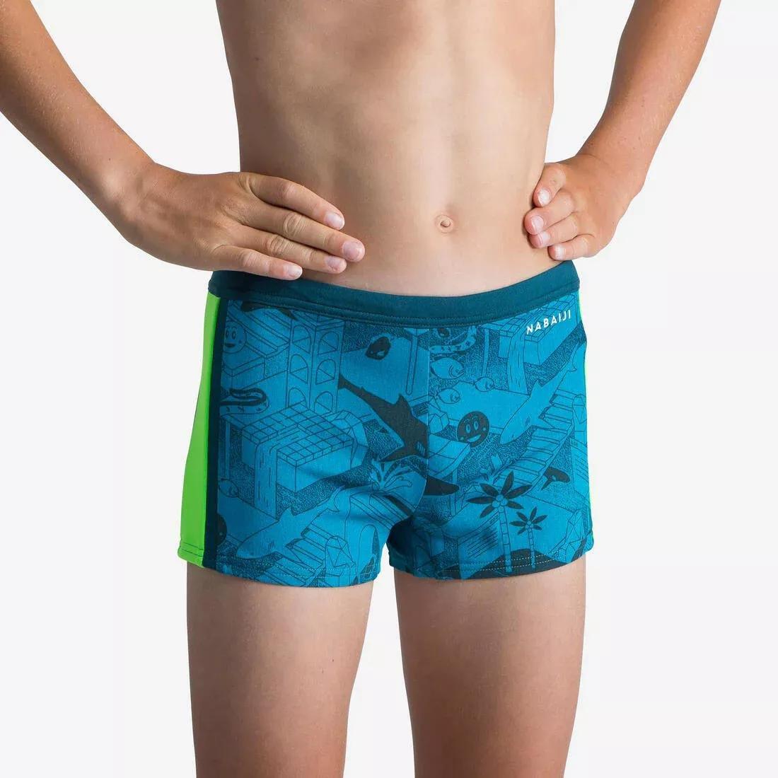 Kids Boys Swimming Trunks Yokob, Blue, No Color, large image number 0