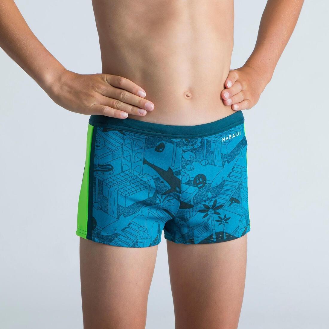 Kids Boys Swimming Trunks Yokob, Blue, No Color, large image number 1