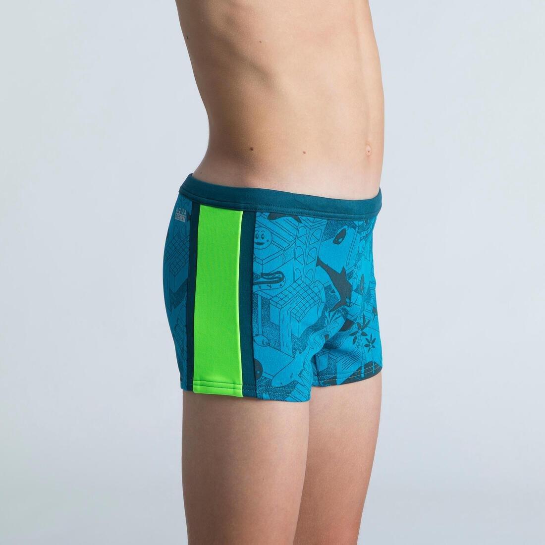 Kids Boys Swimming Trunks Yokob, Blue, No Color, large image number 2