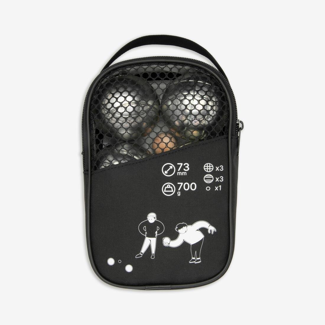 Recreational Petanque Boules 100 - Set Of 6, No Color, medium