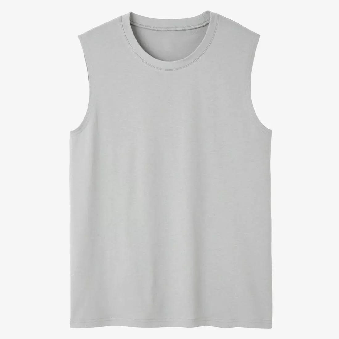 Men Fitness Stretchy Tank Top - 500, Black, , large image number 6