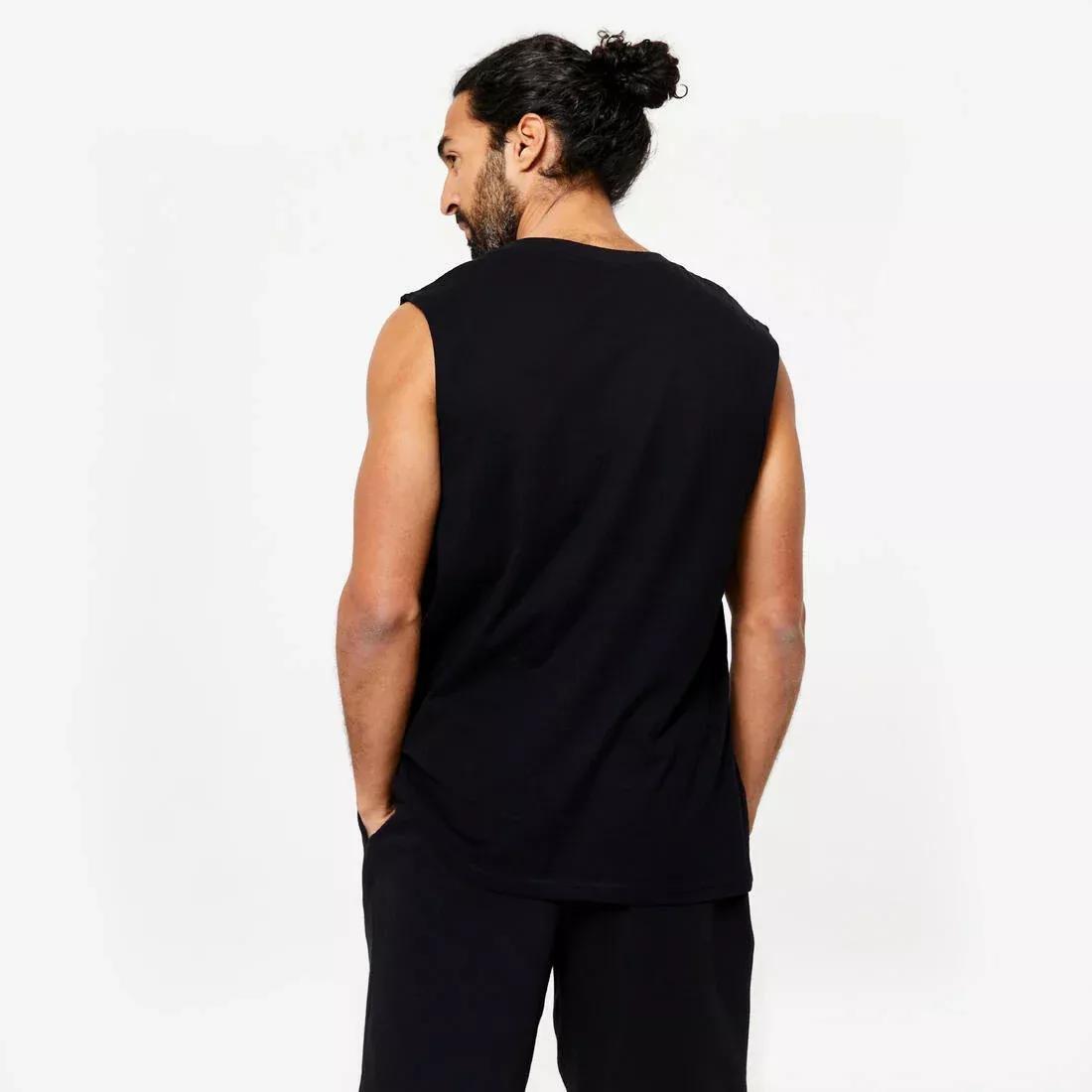 Men Fitness Stretchy Tank Top - 500, Black, , large image number 9
