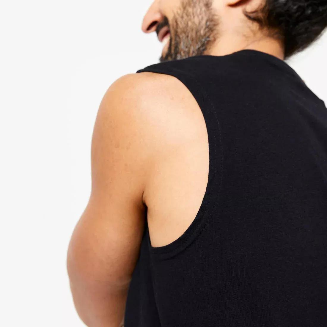 Men Fitness Stretchy Tank Top - 500, Black, , large image number 10