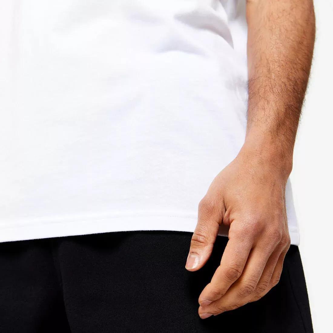 ULTRA WHITE Men's Stretchy Fitness Tank Top 500, No Color, large image number 13