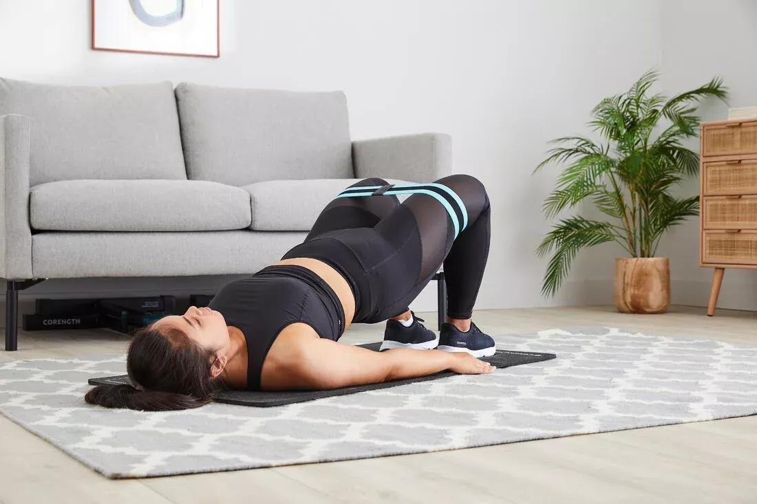 Connected Weight Training Resistance Glute Band - Large 14 Kg, Blue, No Color, large image number 12