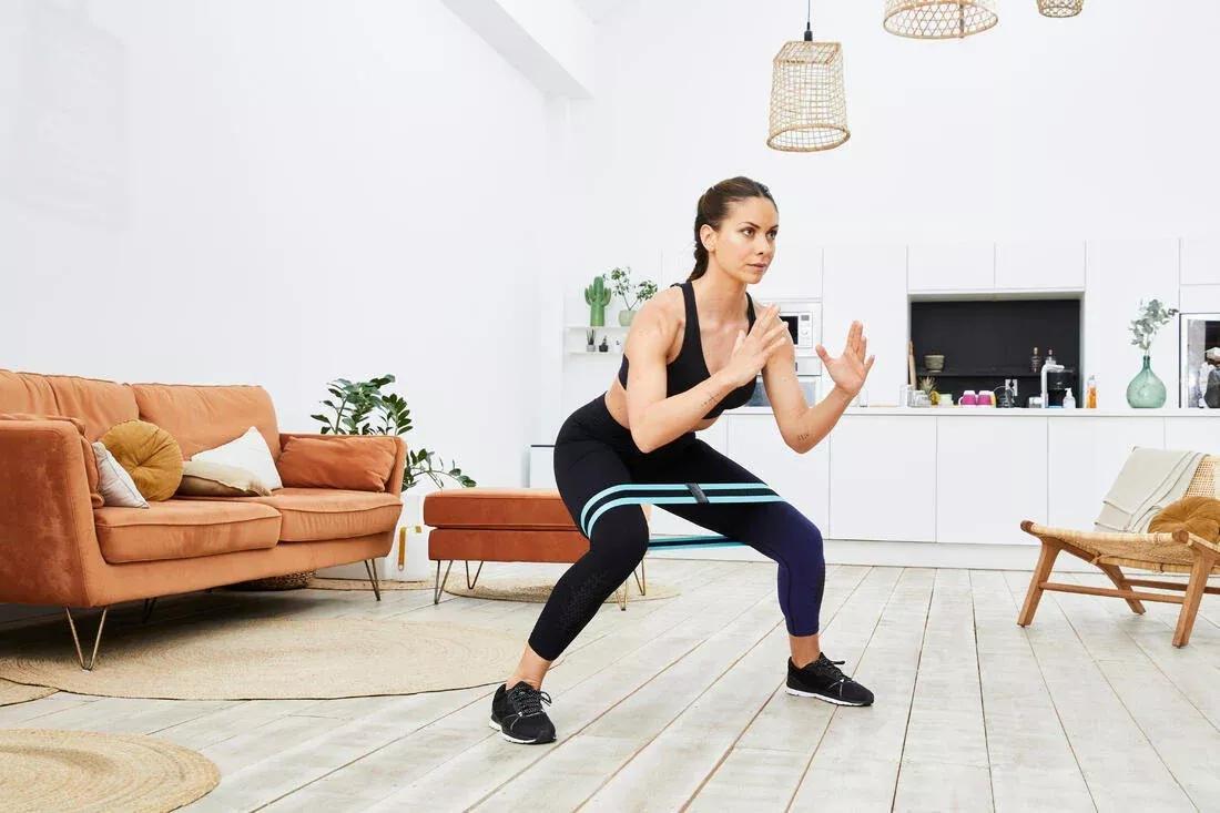 Connected Weight Training Resistance Glute Band - Large 14 Kg, Blue, No Color, large image number 13