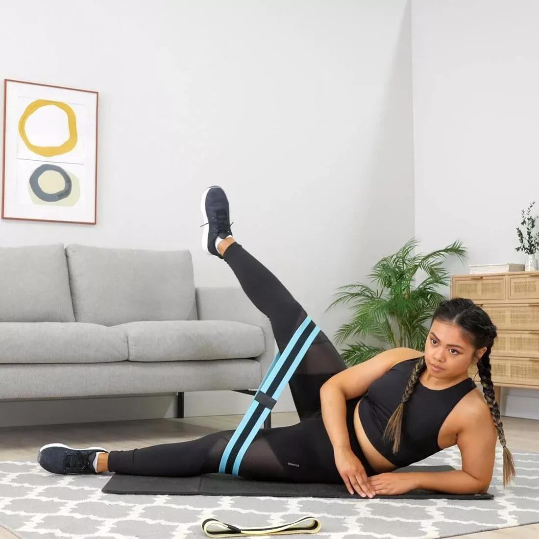 Connected Weight Training Resistance Glute Band - Large 14 Kg, Yellow, No Color, large image number 8