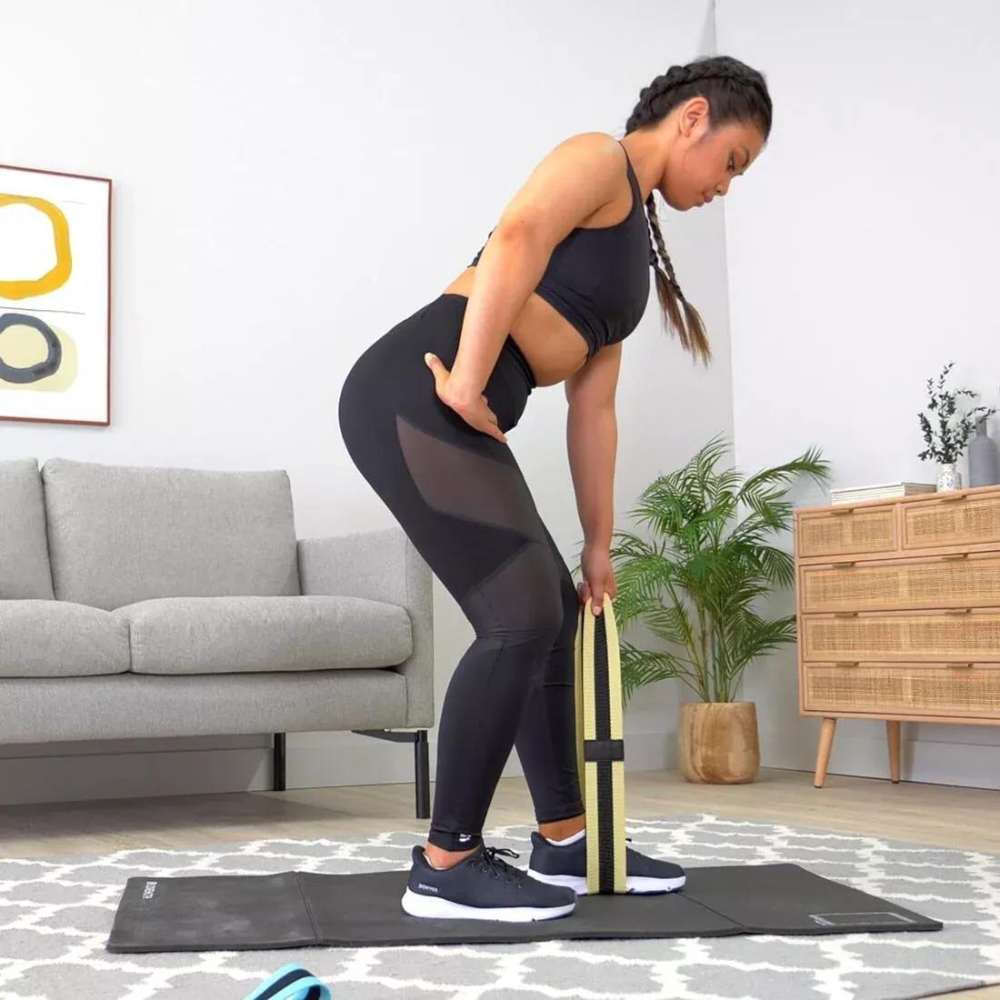 Connected Weight Training Resistance Glute Band - Large 14 Kg, Yellow, No Color, large image number 9