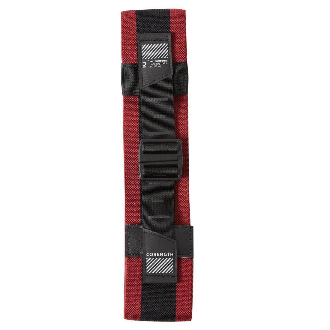 Connected Adjustable Weight Training Resistance Glute Band - 22 Kg, Red, No Color, large image number 1